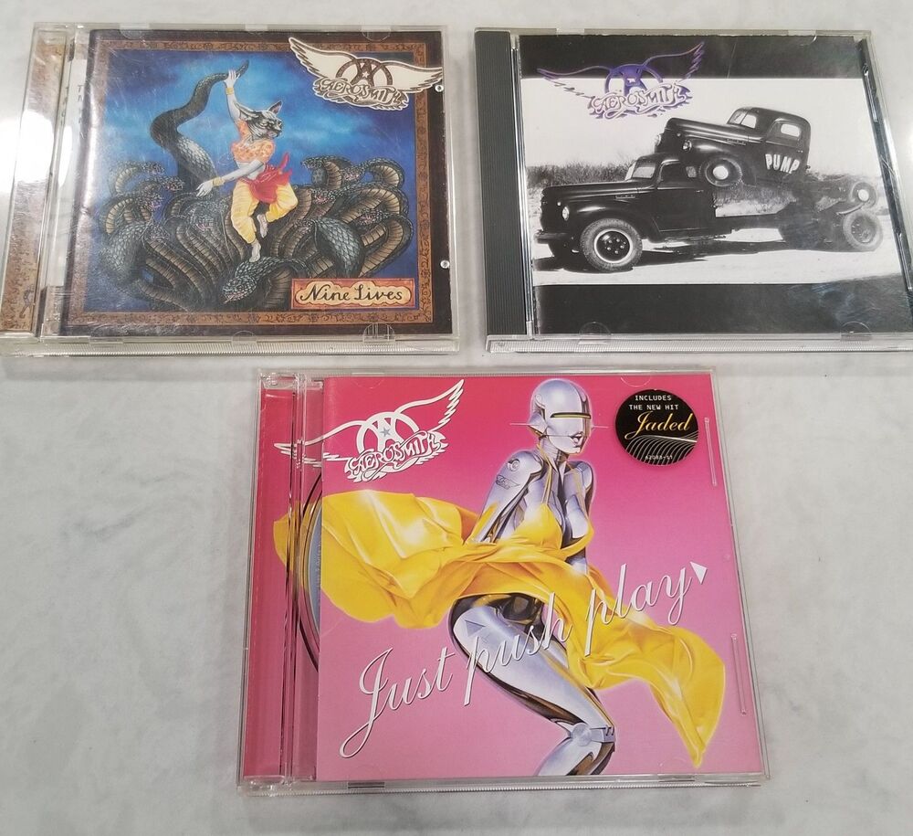 Aerosmith CD Lot – Nine Lives, Pump & Just Push Play (3 cds)